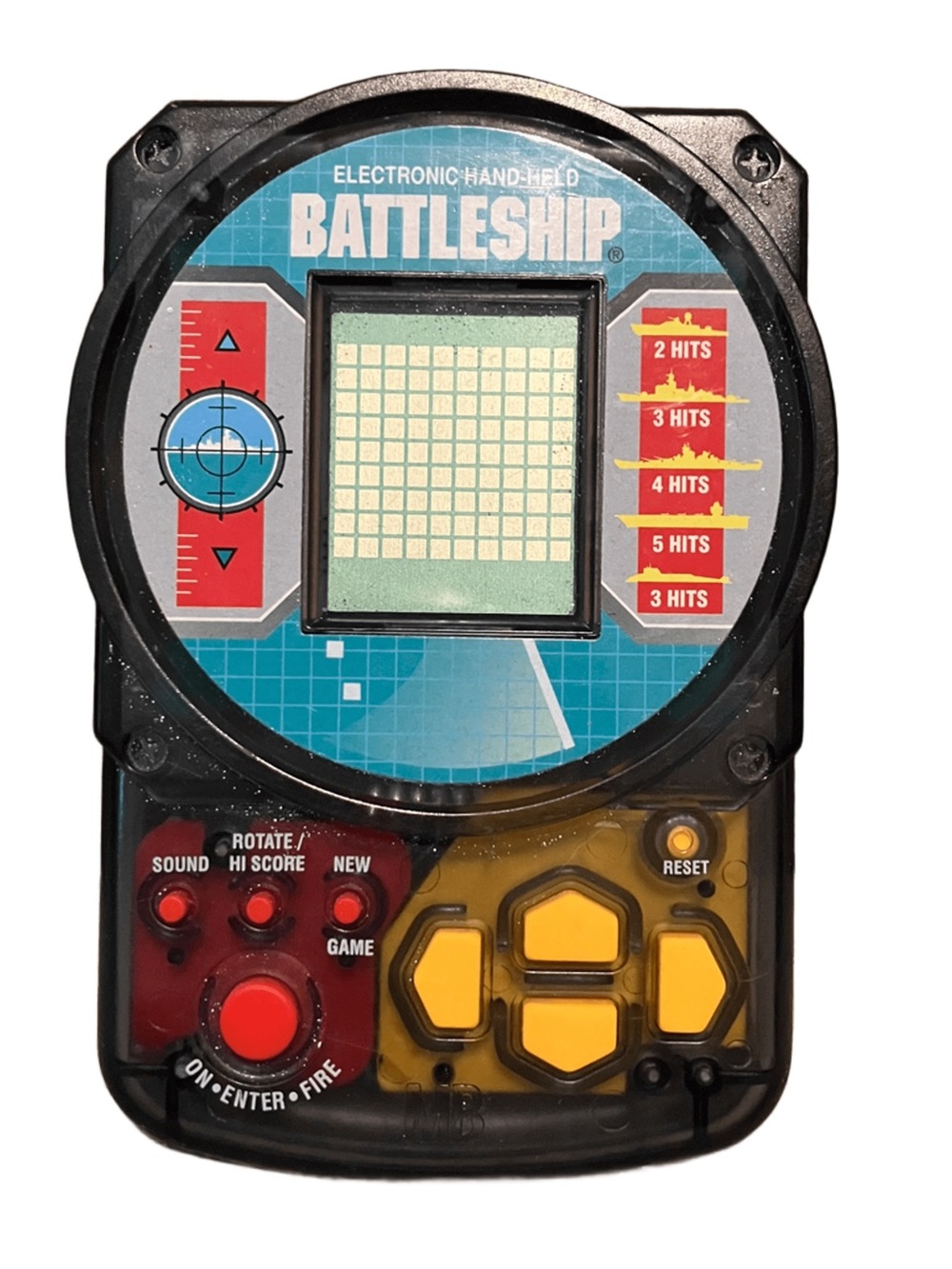 Vintage 1995 Milton Bradley Electronic Hand-held BATTLESHIP game Tested & Works